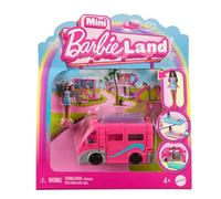 Barbie Coffret Camping-Car de Rêve Mini-BarbieLand comprenant une poupée de 3,8 cm, un véhicule avec des portes qui fonctionnent et une piscine qui change de couleur, HYF39