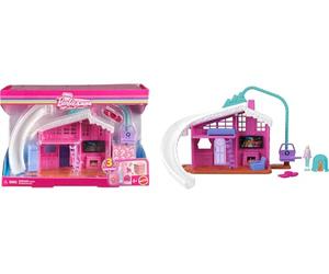 Barbie Coffret Chalet de Ski Mini BarbieLand avec Maison de poupée Comprenant la Maison de Rêve de en Petit Format, Une poupée Surprise de 4 cm,v(Les Styles Peuvent Varier), JFY51