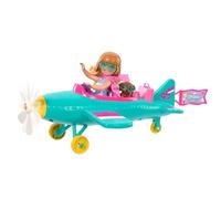 Barbie Coffret Chelsea Peut Être... avec Poupée Pilote Chelsea et 1 Avion 2 Places, 7 Accessoires Dont 1 Chiot Inclus, Thème Voyage, À Collectionner, Jouet Enfant, A Partir De 3 Ans, HTK38