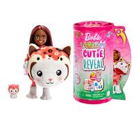 Barbie Coffret Cutie Reveal avec Poupée Chelsea en Costume, Chaton en Costume Panda Roux, Accessoires, 6 Surprises Inclus, Thème Costume, Jouet Enfant, A Partir De 3 Ans, HRK28