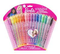 Barbie Coffret de 16 stylos à paillettes,couleurs vives et paillettes,à partir de 3 ans par