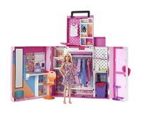 Barbie Coffret Dressing Deluxe de (60cm) avec poupée Blonde, 15 espaces de Rangement, Plus de 30 Tenues et Accessoires, Jouet Enfant, Dès 3 Ans, HGX57