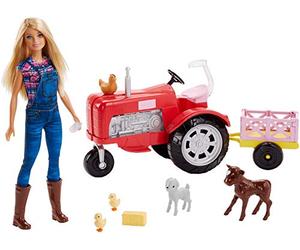 Barbie - Coffret Fermière Et Tracteur, FRM18