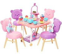 Barbie Coffret Heure du Goûter Ma Première avec Chariot de Desserts, 18 Accessoires et 2 Peluches, Jouet Enfant, Dès 3 Ans, HMM65
