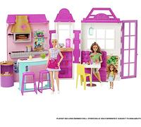 Barbie Coffret Le Restaurant de avec Une poupée Mannequin, Plus de 30 Accessoires et 6 Zones de Jeux Jouet Enfant, Dès 3 Ans, HGP59