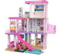 Barbie - Coffret maison de rêve Barbie, 3 niveaux, lumières et sons et + de 75 accessoires - Accessoire Poupée Mannequin - Dès 3