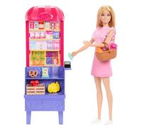 Barbie Coffret « Malibu » au Marché Barbie & Teresa Recipe for Friendship avec poupée « Malibu » et 11 accessoires, dont étal de marché et denrées, JCT05