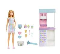Barbie - Coffret Marchande De Glace - Poupée Mannequin - Dès 4 Ans