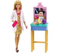 Barbie - Coffret Métier Barbie Docteure avec poupées Barbie et patiente, et accessoires médicaux - Poupée Mannequin - Dès 3 ans