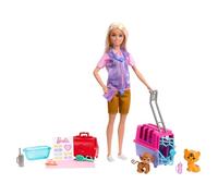 Barbie-Sauvetage d’Animaux-Coffret poupée blonde et accessoires HRG50