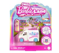 Barbie Coffret Mini-BarbieLand Véhicule Médical, avec poupée de 3,8 cm, véhicule médical qui change de couleur et salle de consultation, JCR34