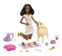 Barbie Coffret Naissance des Chiots avec Poupée Brune et Accessoires Mattel Multicolore Multicolore G