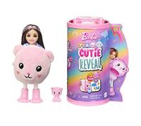 Barbie Coffret Poupée Mannequin Chelsea Cutie Reveal Série T-Shirt Confort Incluant 6 Surprises avec Changement De Couleur, Costume Ourson en Peluche, Jouet Enfant, A Partir De 3 Ans, HKR19