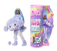 Barbie Coffret Poupée Mannequin Cutie Reveal Série T-Shirt Confort Incluant 10 Surprises, Costume Caniche en Peluche, Série T-Shirt Confort « Star », Jouet Enfant, A Partir De 3 Ans, HKR05