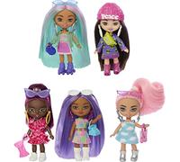 Barbie Coffret Poupées Mannequins avec 5 Mini Extra Au Style Unique, Taille 8,3 Cm Chacune, avec Socle Et Accessoires, Jouet Enfant, A Partir De 3 Ans, HPN09