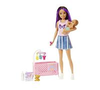 Barbie Coffret Skipper Baby-Sitter Berceau avec poupée Mannequin, bébé aux Yeux endormis, mobilier et Accessoires dans Le thème, Jouet Enfant, Dès 3 Ans, HJY33