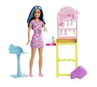 Barbie Coffret Skipper Premiers Jobs avec poupée Mannequin, Station de perçage des Oreilles avec Outil de perçage, 10 Paires de Boucles d’Oreilles et 5 Accessoires, Jouet Enfant, Dès 3 Ans, HKD78