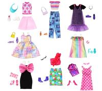 Barbie Coffret Tenues Et Accessoires avec 13 Vêtements, 8 Accessoires Et 8 Chaussures, + 65 Looks Uniques, Taille Universelle, Jouet Enfant, A Partir De 3 Ans, HRG56