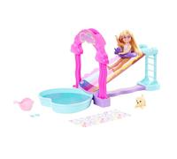 Barbie Coffret Toboggan Aquatique Arc-en-Ciel avec Poupée Chelsea Et Son Chiot, Hauteur 20 Cm, Accessoires Inclus, Jouet Enfant, A Partir De 3 Ans, HTK39