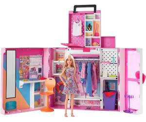Barbie Coffret valise dressing Deluxe Barbie avec poupée et 30 tenues