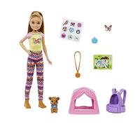 Barbie Coffret Vive Le Camping Inspiré De La Série It Takes Two avec Poupée Stacie, Chiot Et Accessoires Thème Exploration Inclus, Jouet Enfant, De 3 À 7 Ans, HDF70