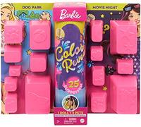 Barbie Color Reveal Deluxe poupée avec 25 éléments mystère, 15 sachets Surprise, thème Balade au Parc & cinéma, Jouet pour Enfant, GPD56