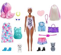 Barbie Color Reveal Deluxe poupée avec 25 éléments mystère, 15 sachets Surprise, thème Carnaval & Concert, Jouet pour Enfant, GPD57