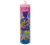 Barbie Color Reveal poupée avec 7 éléments mystère, série Plage, 4 sachets Surprise, modèle aléatoire, Jouet pour Enfant, GTR95