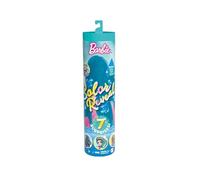 Barbie Color Reveal poupée avec 7 éléments mystère, thème Sirènes, 4 sachets Surprise, modèle aléatoire, Jouet pour Enfant, GTP43