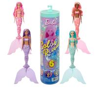Barbie Poupée Color Reveal Sirènes JMW61 – avec 6 surprises, changement de couleur, breloques