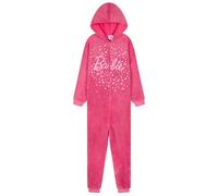 Barbie Combinaison Pyjama Fille, Pilou Pilou Enfant Polaire, Surpyjama avec Capuche - Cadeau Fille et Ado (Rose, 13-14 Ans)