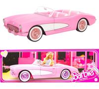 BARBIE Corvette - Cabriolet rose chewing-gum, place pour 4 poupées, portes qui s'ouvrent, volant qui tourne, peinture rétro, intérieur de luxe, pour les collectionneurs