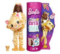 Barbie Cutie Reveal Coffret Poupée Chaton avec 10 Surprises, Jouet pour Enfant, HHG20