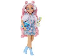 Barbie Poupée Dream Besties Daisy Jean, poupée articulée avec Tenue Amovible et Cheveux Roses ondulés, 9 éléments de DJ et sur Le thème de la Musique, JDD74