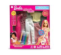 Barbie DIY Airbrush Studio - Kit de mode 25 pièces Color Splash | Vêtements Barbie pour poupées avec aérographe, marqueurs, pochoirs et tenues | Jouet créatif pour filles à partir de 5 ans