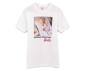 Barbie Doll Womens T-Shirt Ladies travaillant à Domicile M