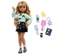 Barbie Poupée et Accessoires Dream Besties Zia, poupée articulée avec Tenue Amovible et Cheveux Bruns ondulés, 7 éléments capillaires ou sur Le thème de la Lune, JGG36