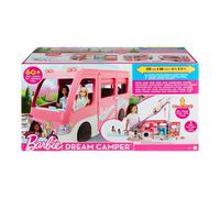Barbie Dream Camper - Camping-Car Transformable - 7 Zones De Jeu - 60 Accessoires - Avec Toboggan, Piscine, Pick-Up, Bateau Pour Poupées - 76 Cm Dès 3 Ans, Hcd46
