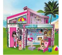 Lisciani – Maison de poupée Barbie Villa de Vacances – Carton à assembler et décorer, dès 4 ans