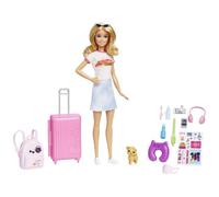 Barbie Dreamhouse Adventures Barbie-Barbie en Voyage-Coffret avec chiot et accessoires