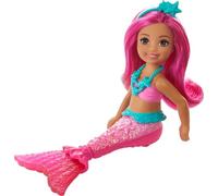 Barbie Dreamtopia Chelsea Mermaid Doll, 6.5-inch with Pink Hair and Tail