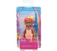 Barbie Dreamtopia Chelsea Poupée fille sirène métisse avec cheveux corail et queue 16,5 cm