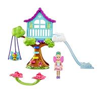 Barbie Dreamtopia Coffret Cabane dans l’Arbre Enchantée avec Mini-poupée Chelsea Fée, Figurine Chiot et Accessoires, Jouet pour Enfant, GTF49