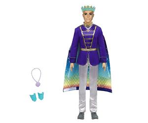 Barbie Dreamtopia poupée 2-en-1 Ken Transformation Prince, Transformable en Triton avec 2 Tenues et Accessoires, Jouet pour Enfant, GTF93