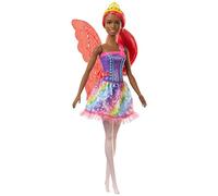 Barbie Dreamtopia poupée fée aux Cheveux Oranges, avec Ailes et diadème, Jouet pour Enfant, GJK01, Multicolore