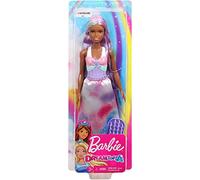 Barbie Dreamtopia poupée Princesse Chevelure Magique avec Cheveux Ultra-Longs Violets et Bleus, Brosse Incluse, Jouet pour Enfant, FXR95