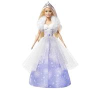 Barbie Dreamtopia poupée Princesse Flocons avec Robe Qui se déploie et Cheveux blonds à mèche Rose, Jouet pour Enfant, GKH26