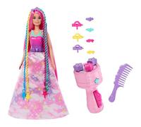 Barbie - Poupée A Touch of Magic Princesse - Tresses magiques et extensions arc-en-ciel