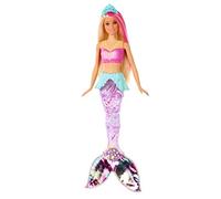 Barbie Dreamtopia Poupee Sirane Lumiare et Danse Aquatique à Plonger dans l'eau, avec Mouvements de Nageoire, Jouet pour Enfant, GFL82 Exclusivité sur Amazon