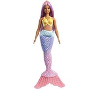 Barbie Dreamtopia Poupée Sirène avec Une Queue Arc-en-Ciel et des Cheveux Violets, Jouet pour Enfant, FXT09